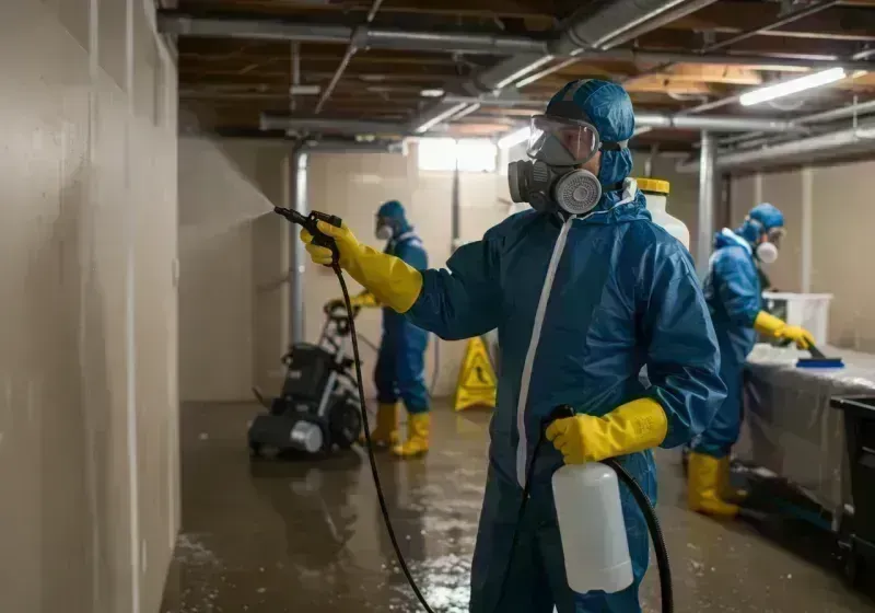 Basement Sanitization and Antimicrobial Treatment process in Glenview, IL