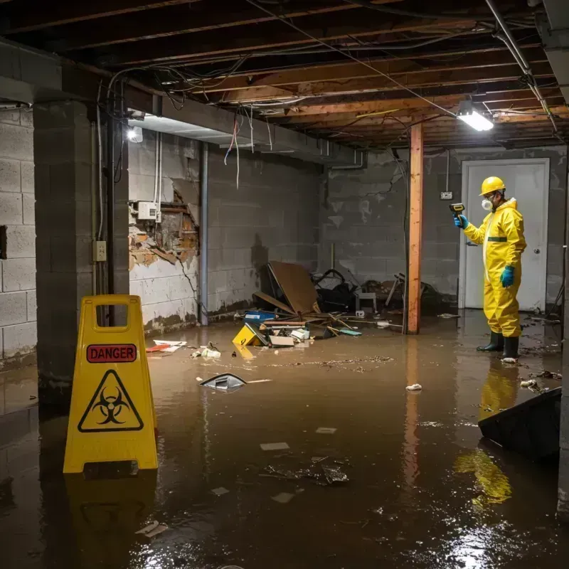 Flooded Basement Electrical Hazard in Glenview, IL Property